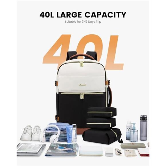 Travel Backpack for Women, TSA Carry On Backpack Flight Approved Luggage Bag - Picture 4 of 7